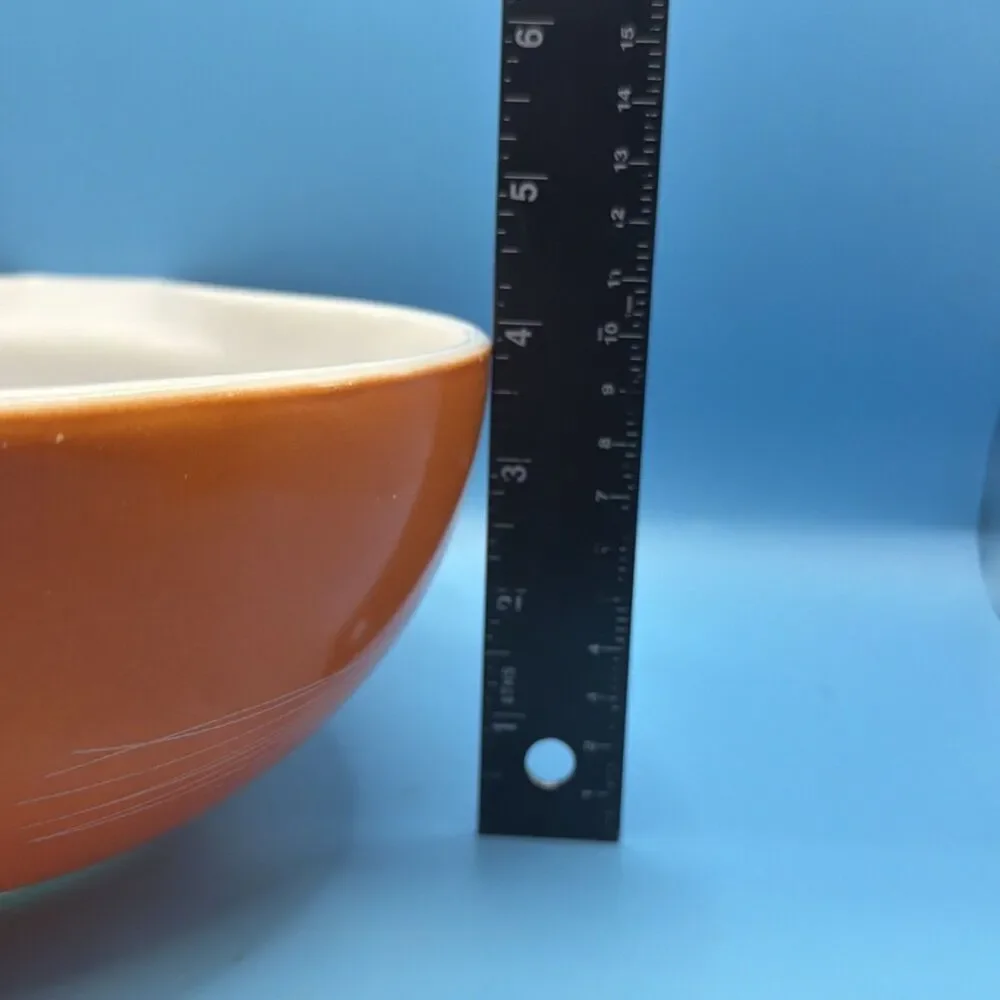 Vintage Pyrex Autumn Harvest Orange Wheat Cinderella Mixing Bowl 2.5 Qt 443